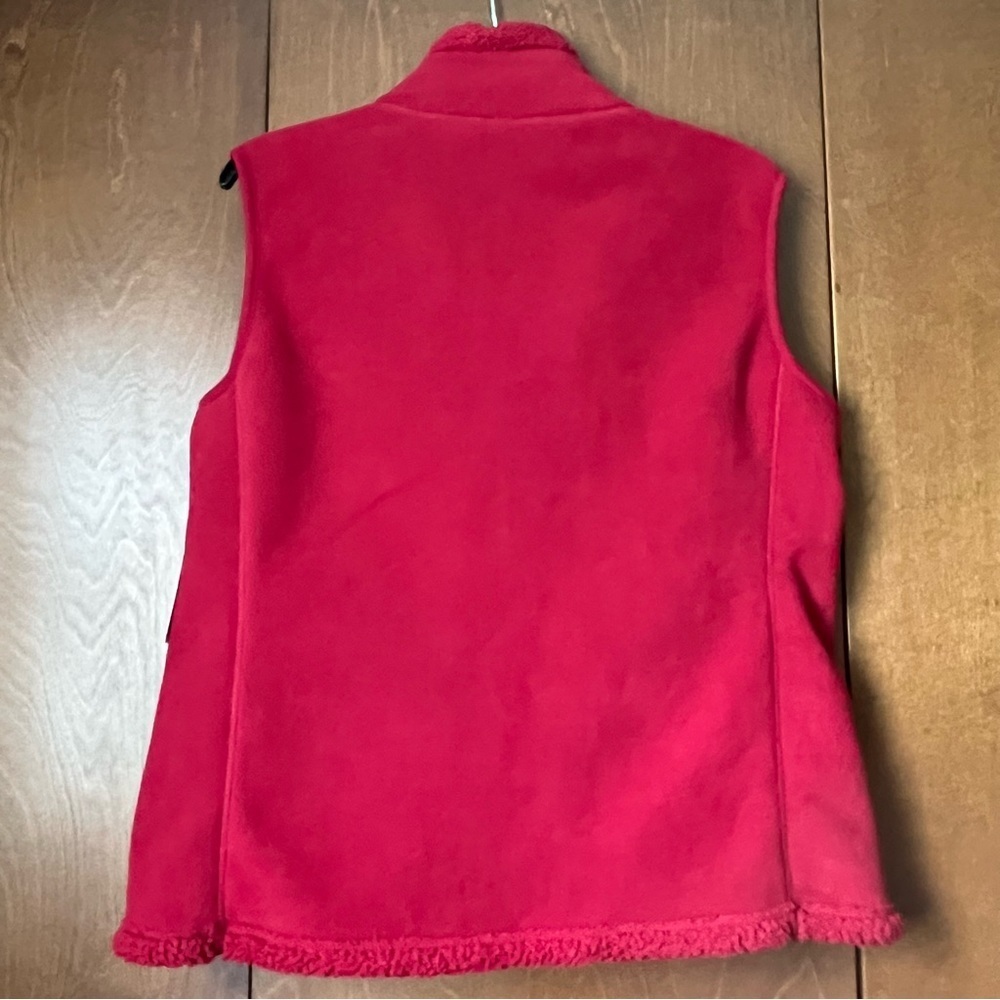 Hannah Zip Front Red Fleece Vest NWT Large - Picture 2 of 7